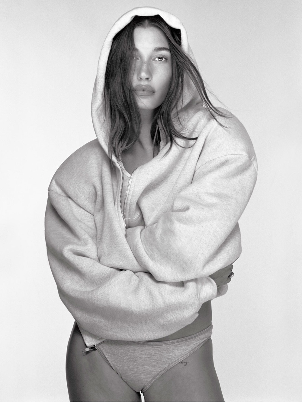 Skylrk Hailey Grey Zip Hoodie